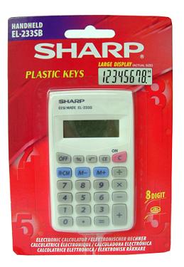 Sharp Calculator 8 Digit handheld EL233SB